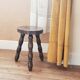 Wooden tripod stool