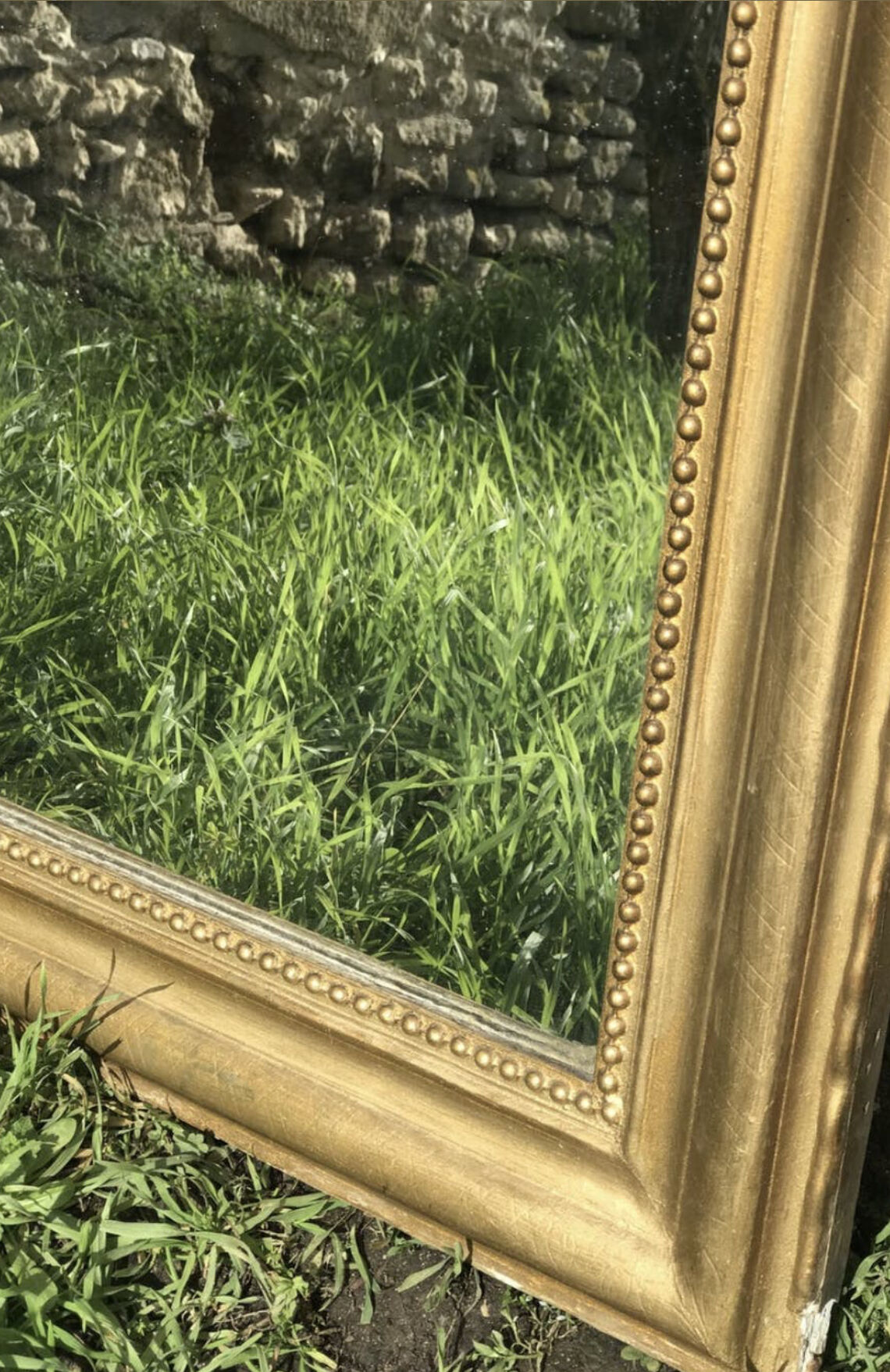 Miroir ancien doré 63x49cm