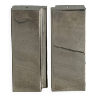 modernist chrome salt and pepper shaker set