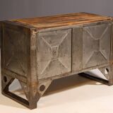 Industrial iron chest of drawers from the 1950s, Czechoslovakia
