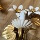 Pair of vintage Florentine wall lights in gilded metal – 1960s