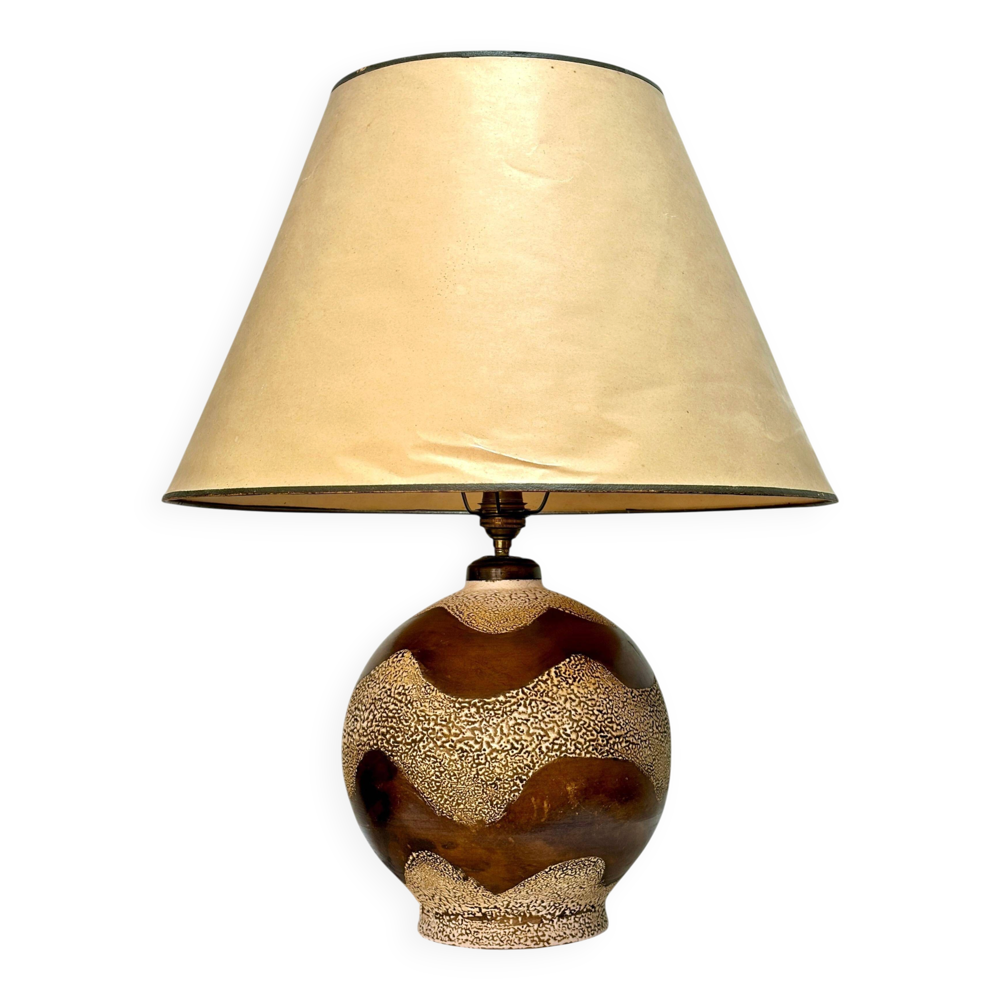 Art Deco table lamp attributed to Jean Besnard, ceramic, France, 1935