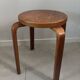 Pair of Artek stools model E60 (rare version with 4 legs), Alvar Aalto