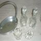 Oil vinegar salt pepper and mustard condiment server