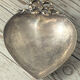 Heart and bow metal silver-plated catchall tray