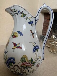 Sarreguemines ceramic pitcher jug