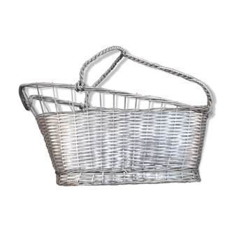 Basket door silver metal bottle
