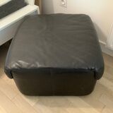 Pouf en cuir