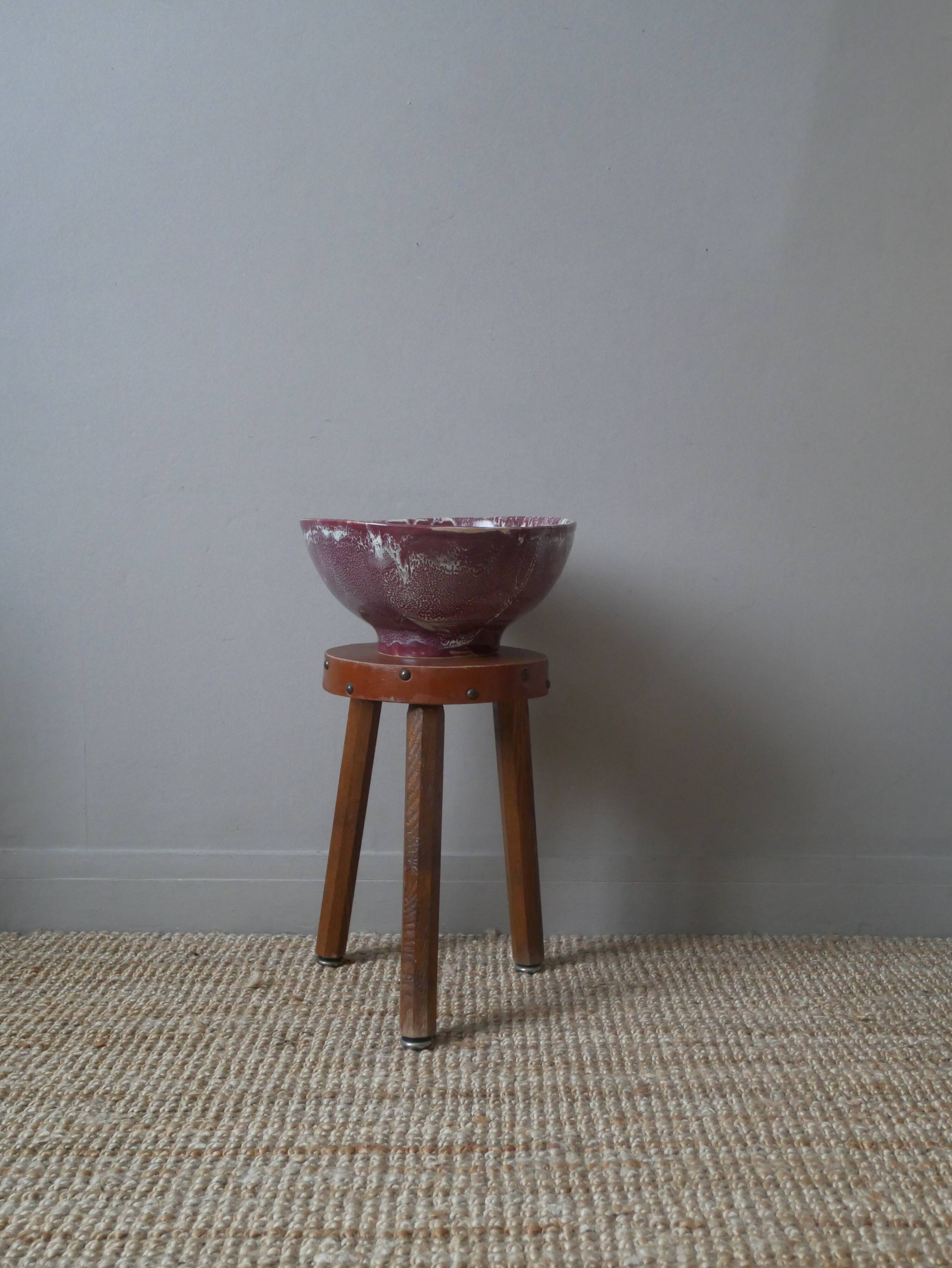 Handmade ceramic salad bowl, handcrafted pottery, handmade object