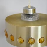 Metal and glass pendant lamp