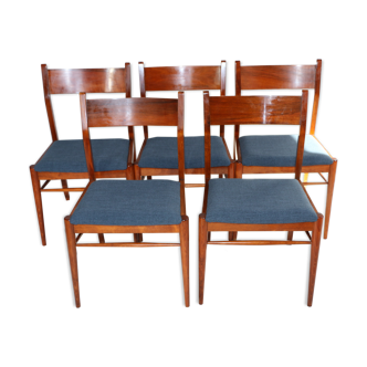 Chaises à manger vintage blue années 1960
