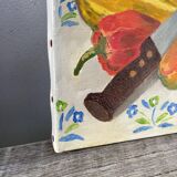 Still life oil on canvas with vegetables