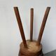 3 free-form oak tripod stools