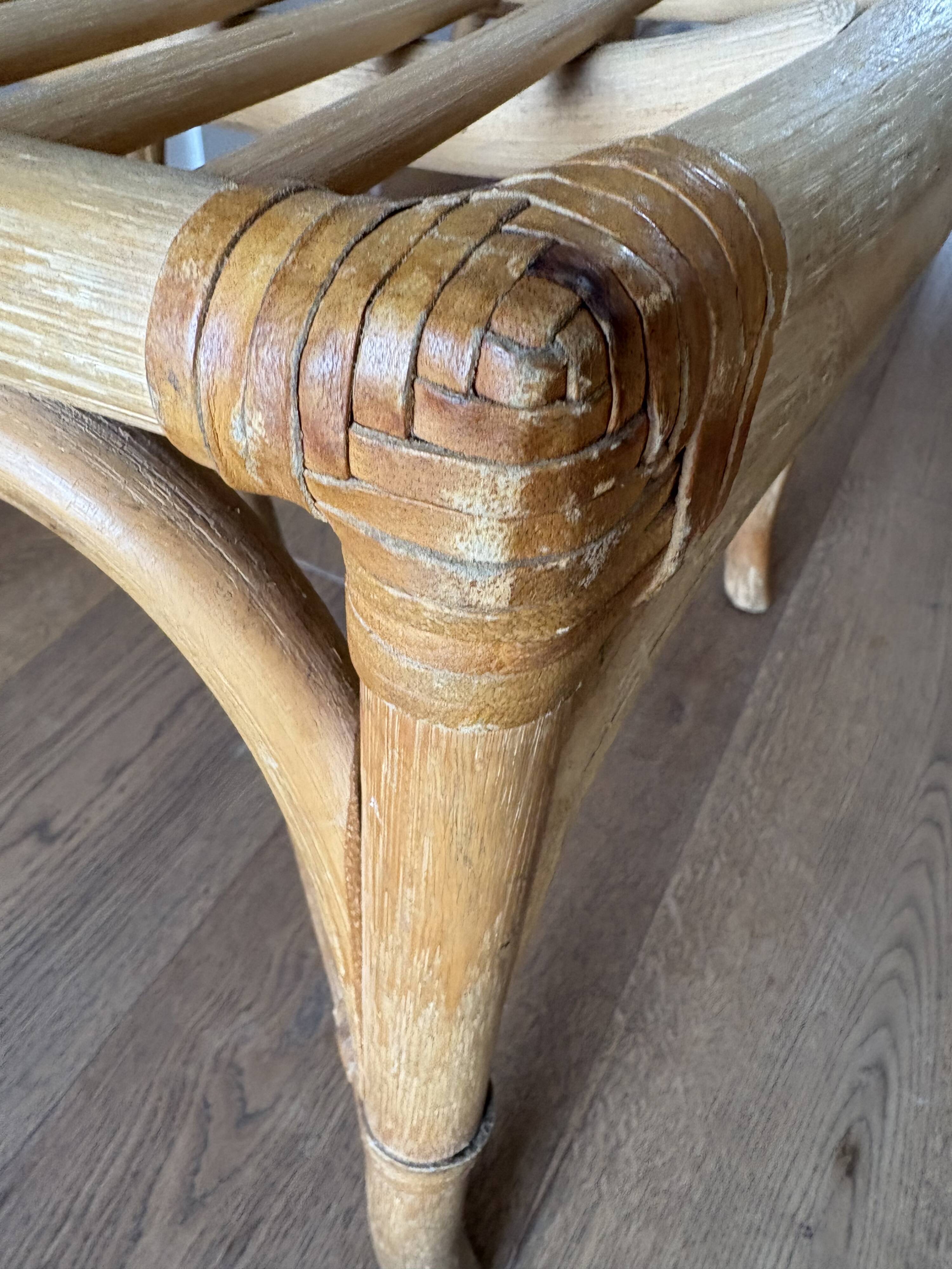 Vintage Palm Beach style rattan chair