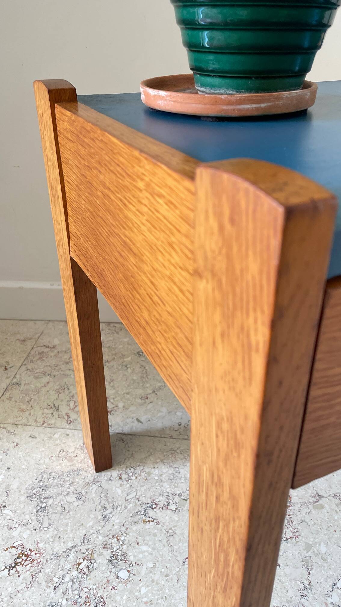 Vintage Scandinavian Cube Bedside Table