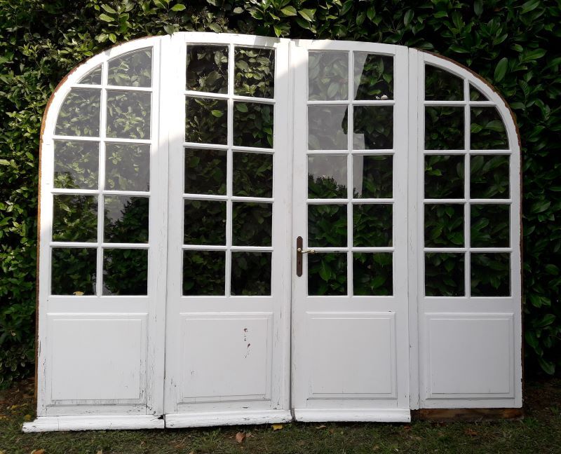 Oak arched bay window door H219xW267,5 small tiles