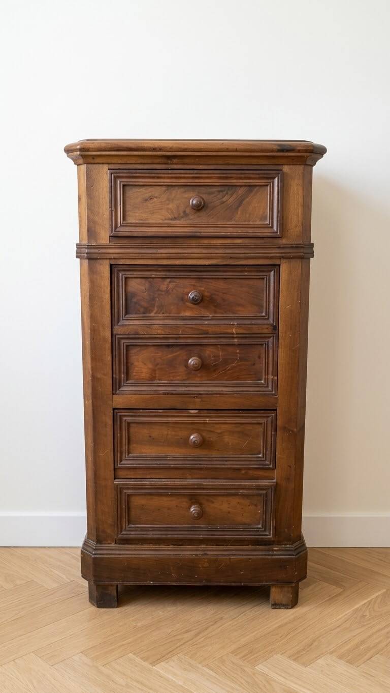 Commode ancienne en bois à tiroirs