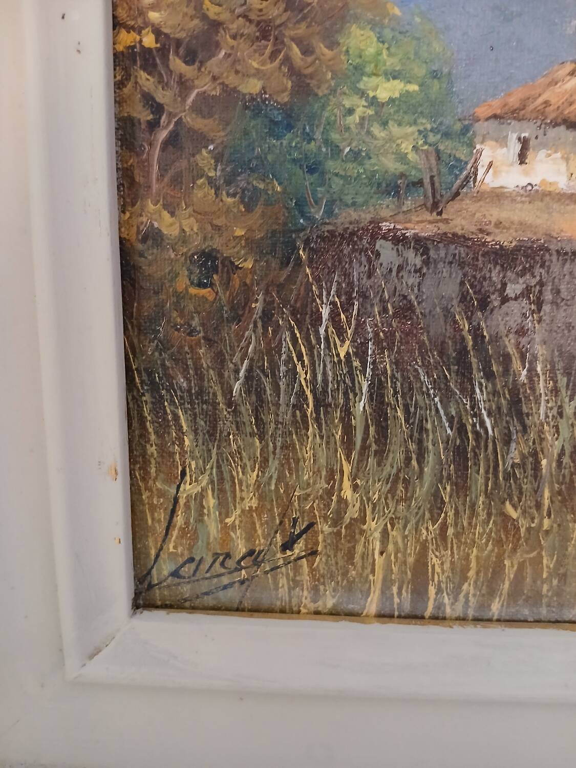 Oil painting of a Provençal landscape