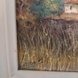 Oil painting of a Provençal landscape