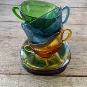 5 francais vintage/tasses à café vereco