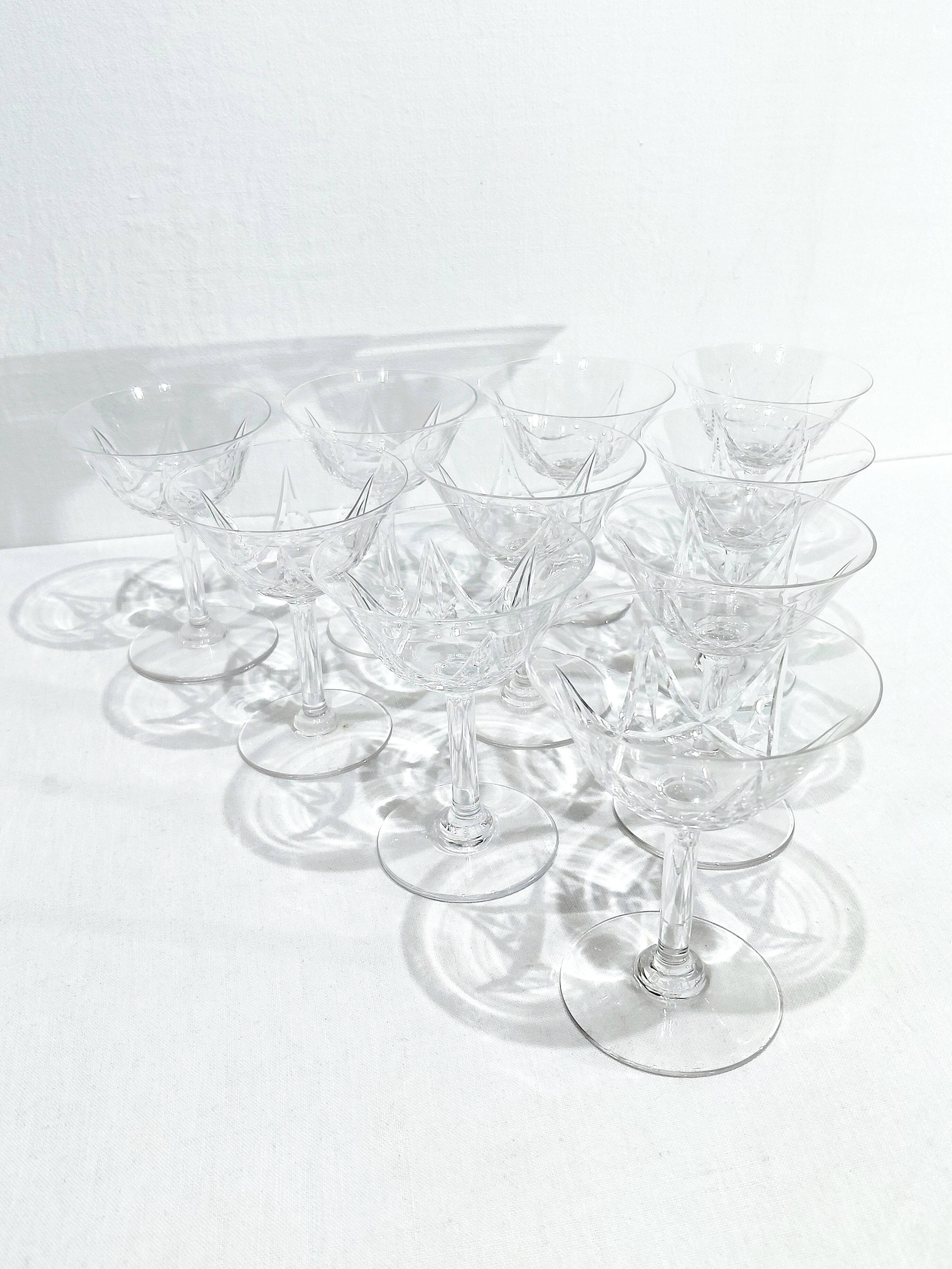 Saint Louis - 10 crystal champagne flutes - Lasalle model