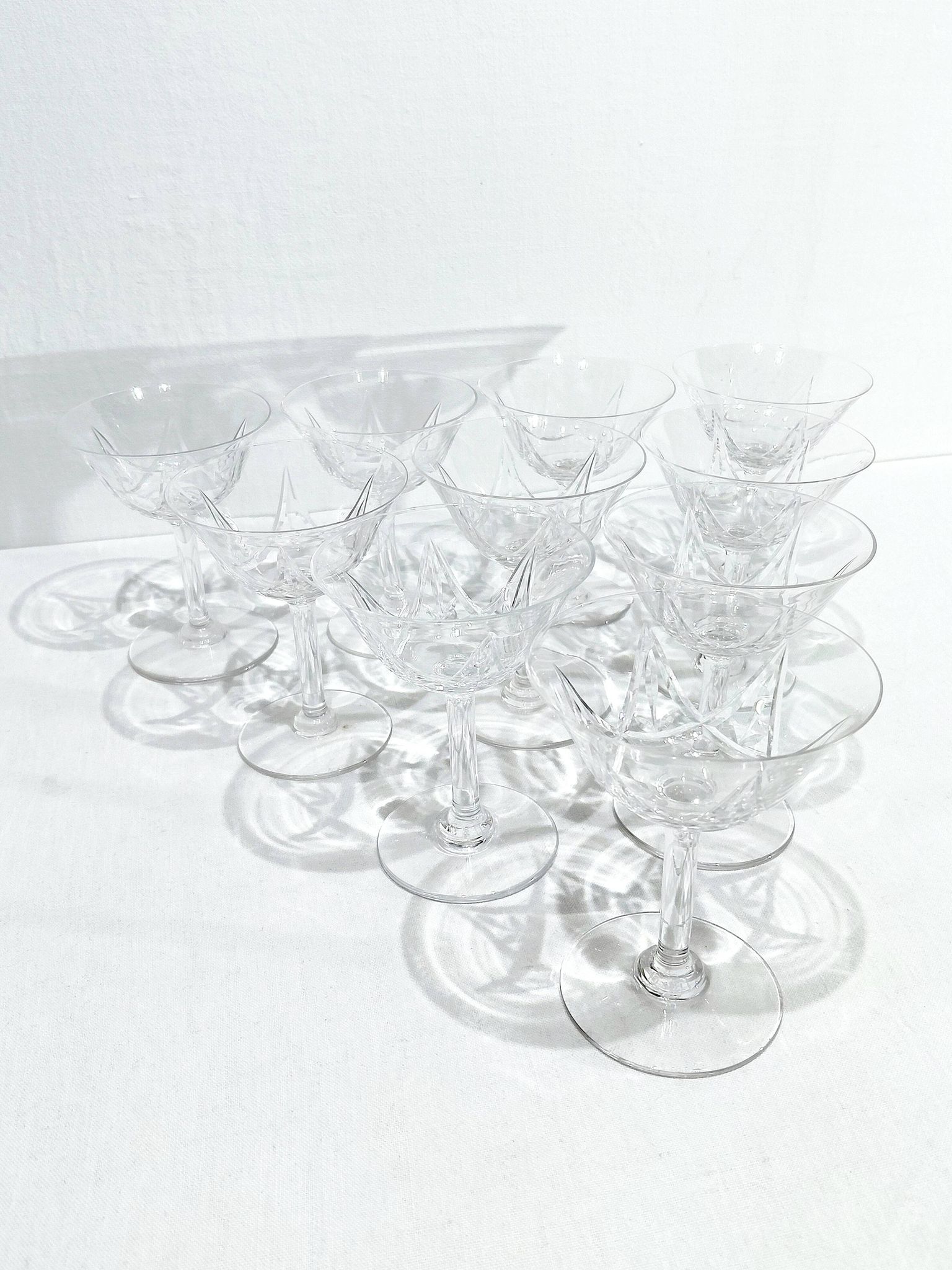 Saint Louis - 10 coupes à champagne en cristal - modèle Lasalle
