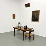 Scandinavian teak dining table, extendable