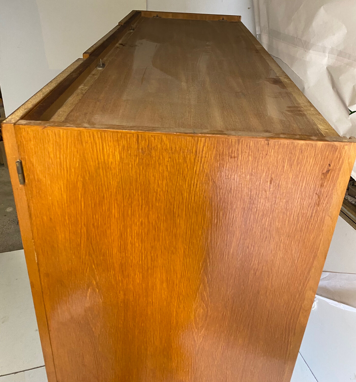 Vintage wardrobe with compass feet from the 60s