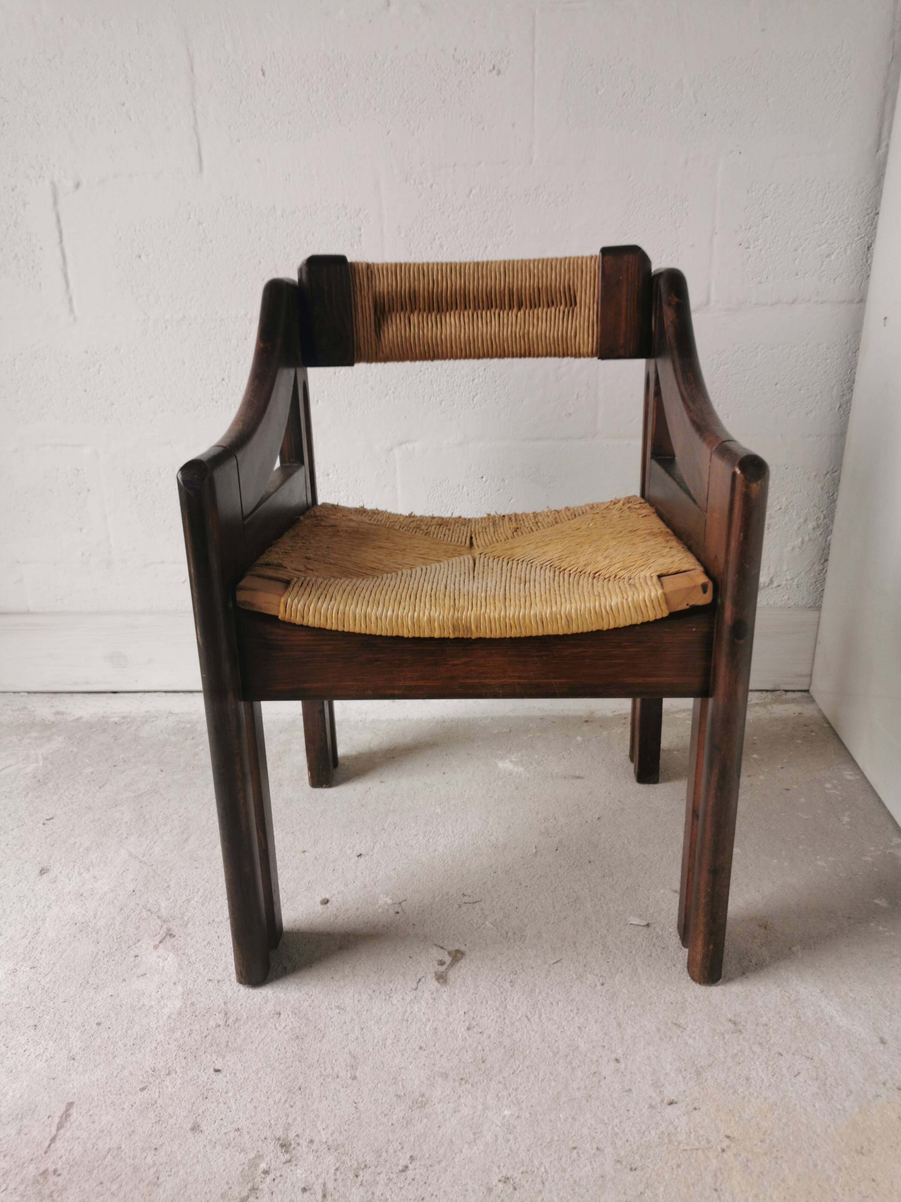 Brutalist italian design armchair