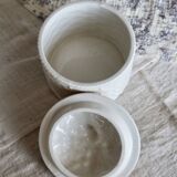 Vintage ceramic candy box with braided and slip