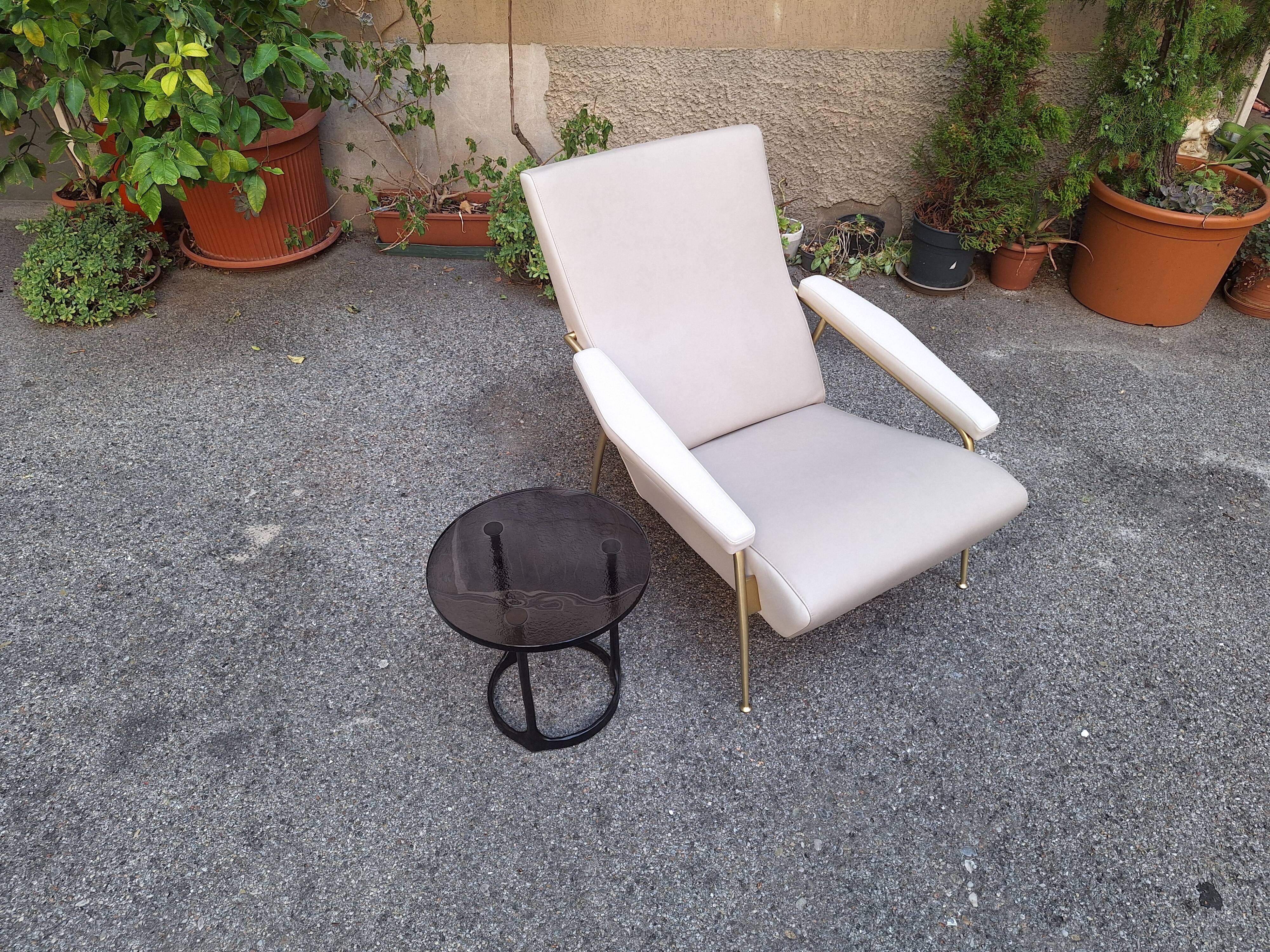 poltrona D.153.1 deza distex en cuir gio ponti pour molteni