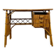 Bureau vintage en bambou et rotin