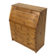 Vintage pine secretaire workstation desk, 1980s design