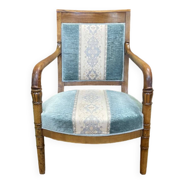 Fauteuil d'époque Restauration en merisier XIXème