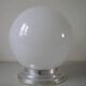 Old ceiling light globe ball sphere light in opaline aluminum support 22 cm