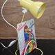 Lampe de bureau vintage jaune 1980