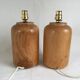 Pair of turned wooden bedside lamp legs