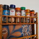 Vintage bamboo spice shelf restyled
