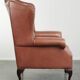 Classic English cowhide button seat chesterfield wingback armchair