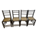 Set of 4 vintage chairs in the style of Charles Dudouyt, made of turned wood and upholstered.