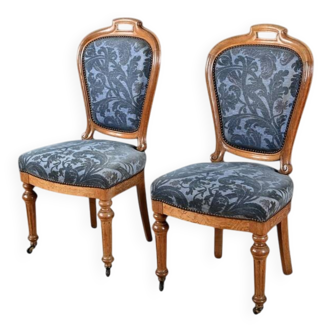 Pair of Oak Chairs, Louis-Philippe style – Mid 20th Century