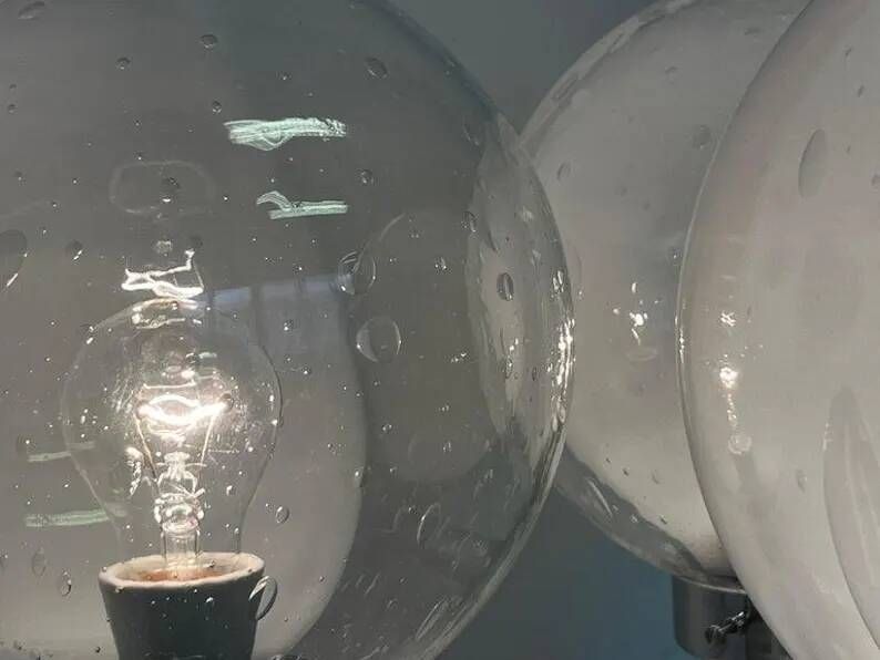 Rare XXL Mid Century Art Glass Wall Hotel Light / Lamp - Around 1970s