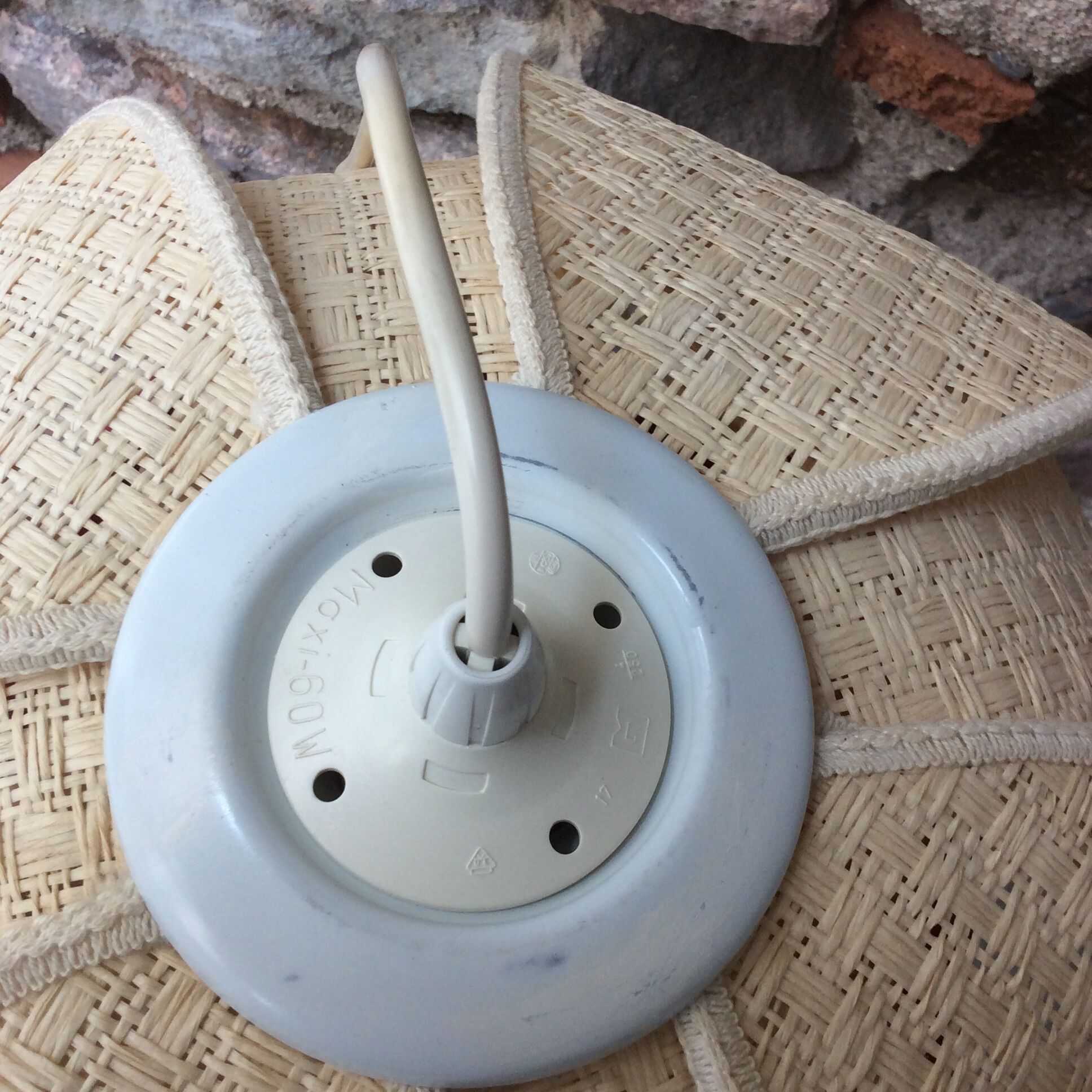 Suspension fleur double corolle vintage
