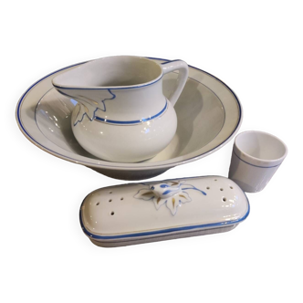 Limoges earthenware 4-piece toilet set