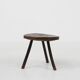 French Brutalist Oak Tripot Stool, ca 1850