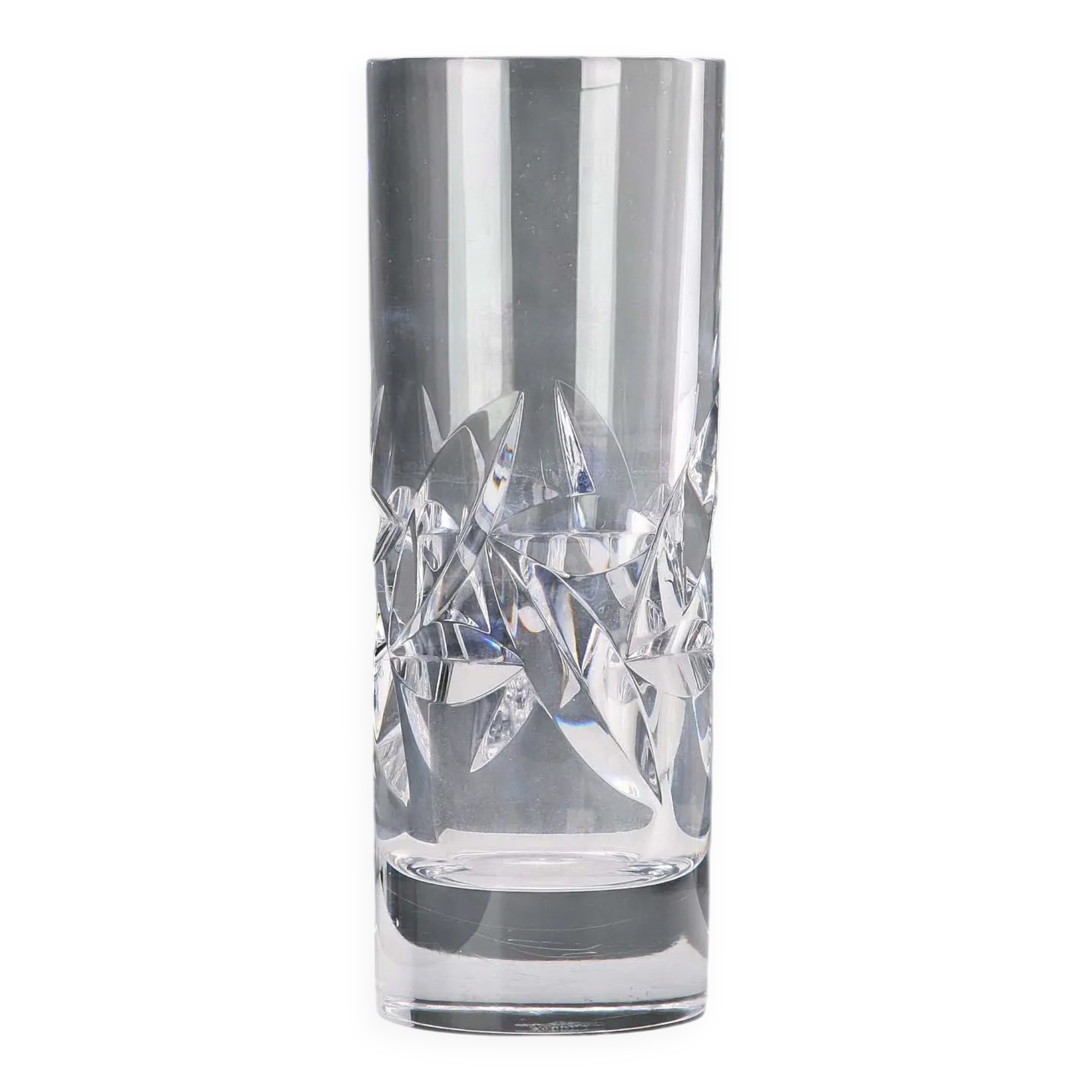 Vintage crystal vase from Sèvres, decorations France 20th century