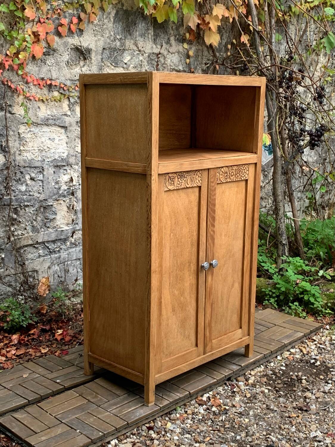 Buffet parisien art déco bois brut 1930