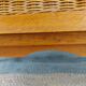 compass leg commode, wicker, vintage