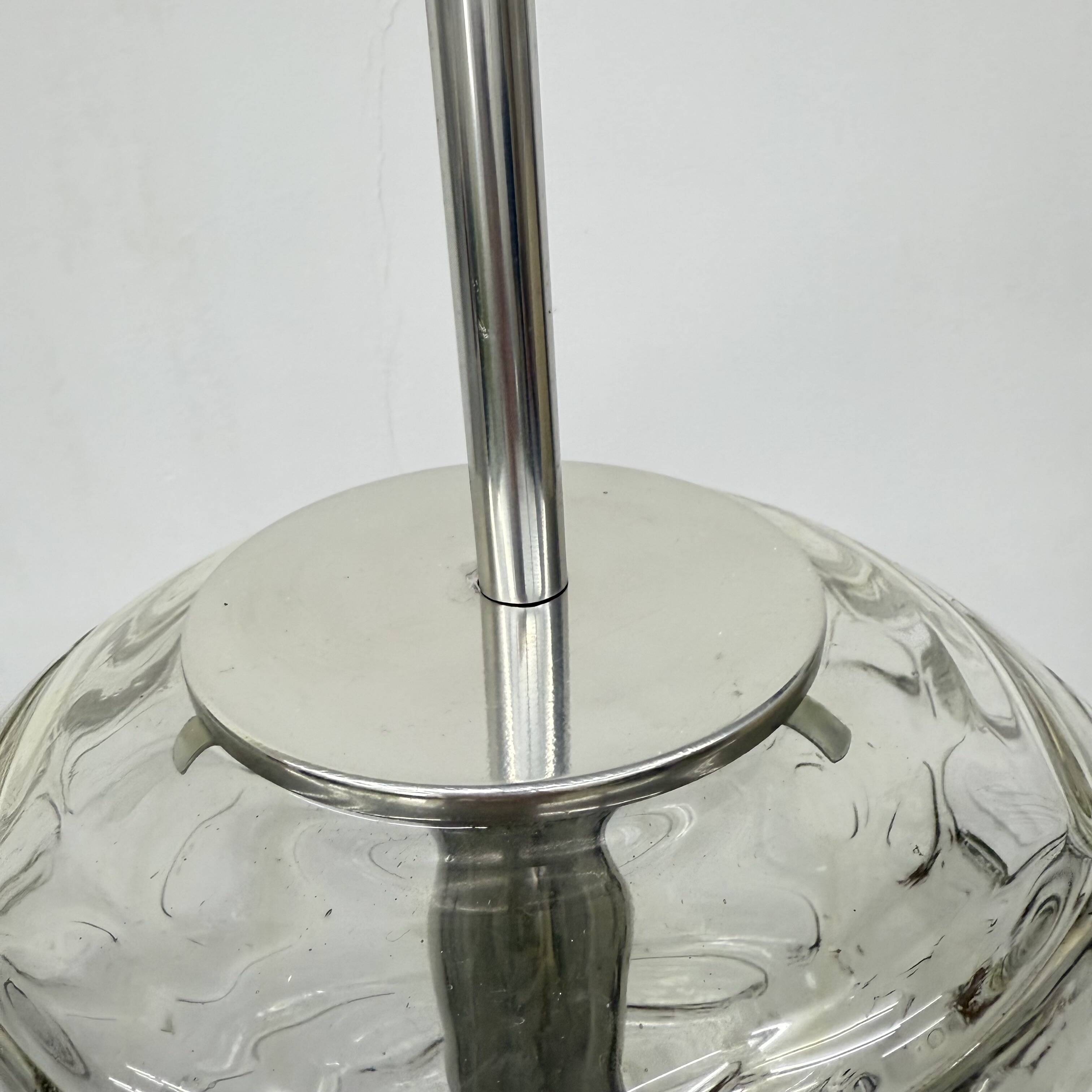 Doria leuchten glass hanging lamp , 1970s