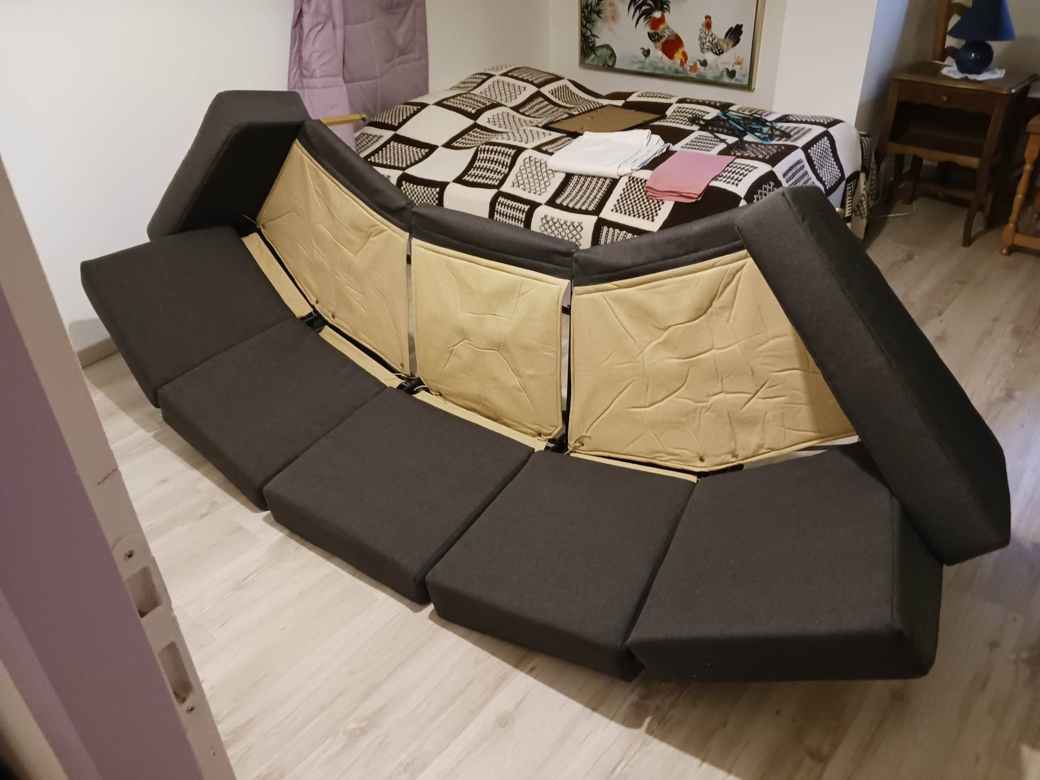 Panoramic model sofa produced by Airborne 1954 by Pierre Guariche